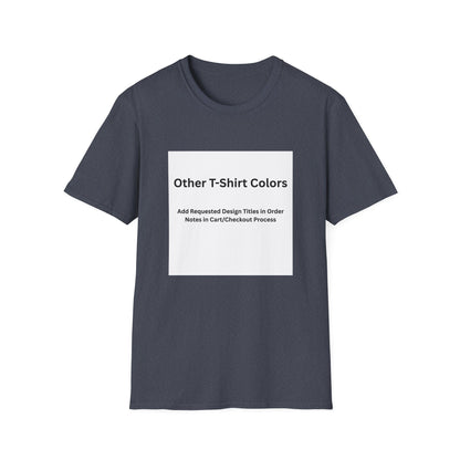 Heather Navy Softstyle T-shirt, front — color option for any Legacy Layers cigar tee design