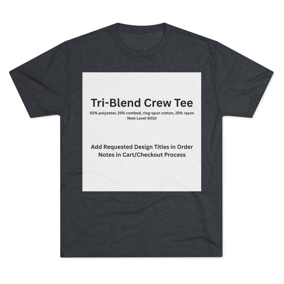 Vintage Navy Tri-Blend Crew Tee — color option for any Legacy Layers cigar tee design