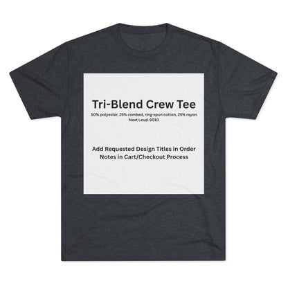 Vintage Navy Tri-Blend Crew Tee — color option for any Legacy Layers cigar tee design