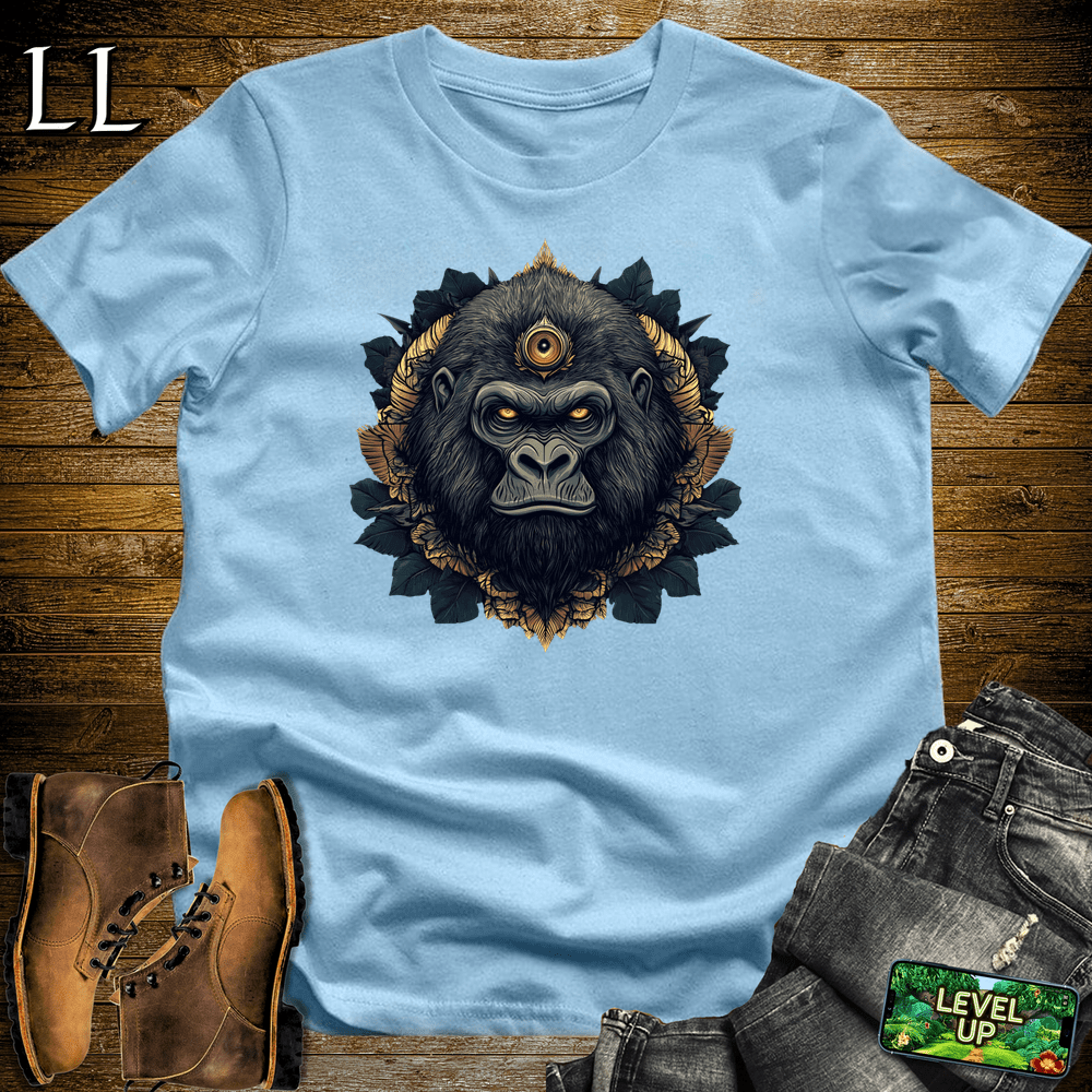 3rd Eye Gorilla Black Light Blue | Mystic Gorilla Tee