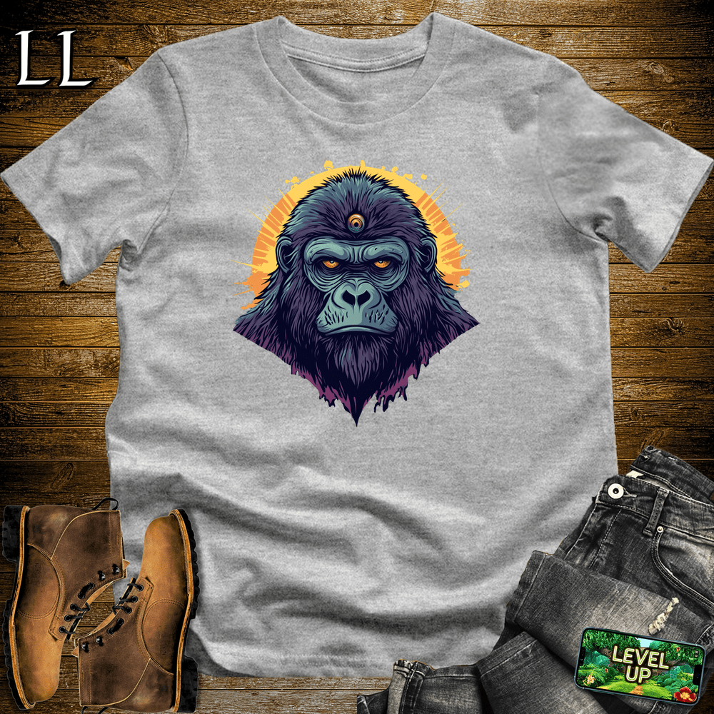 3rd Eye Gorilla Purple Sport Grey | Mystic Gorilla Tee