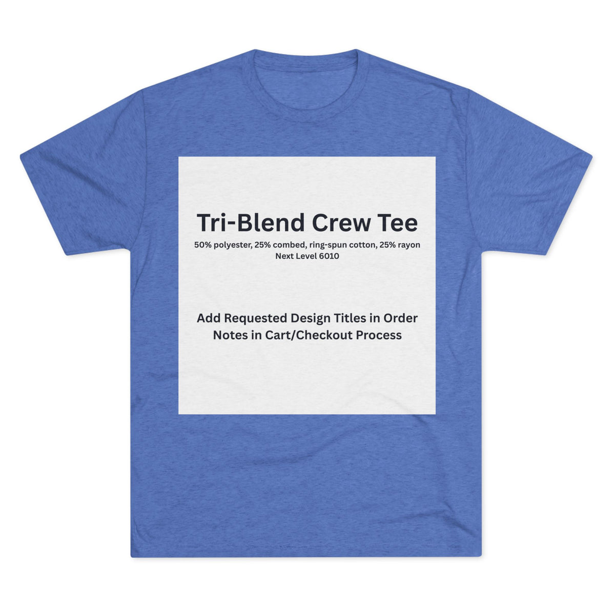 Vintage Royal Tri-Blend Crew Tee — color option for any Legacy Layers cigar tee design