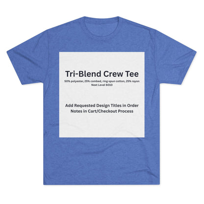 Vintage Royal Tri-Blend Crew Tee — color option for any Legacy Layers cigar tee design
