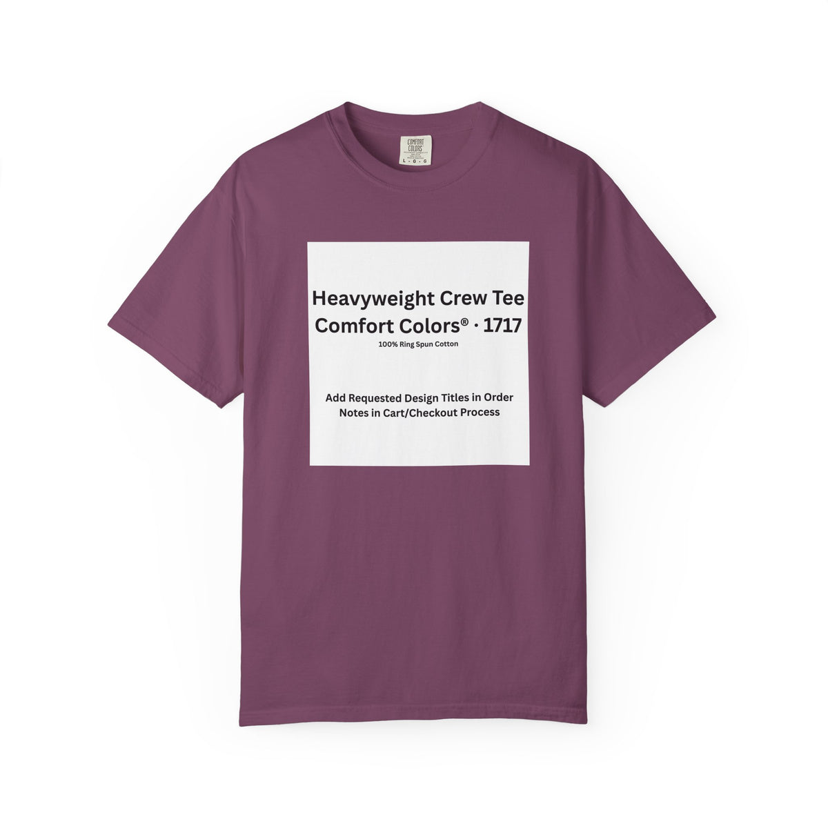 Berry Heavyweight Crew T-Shirt — color option for any Legacy Layers cigar tee design