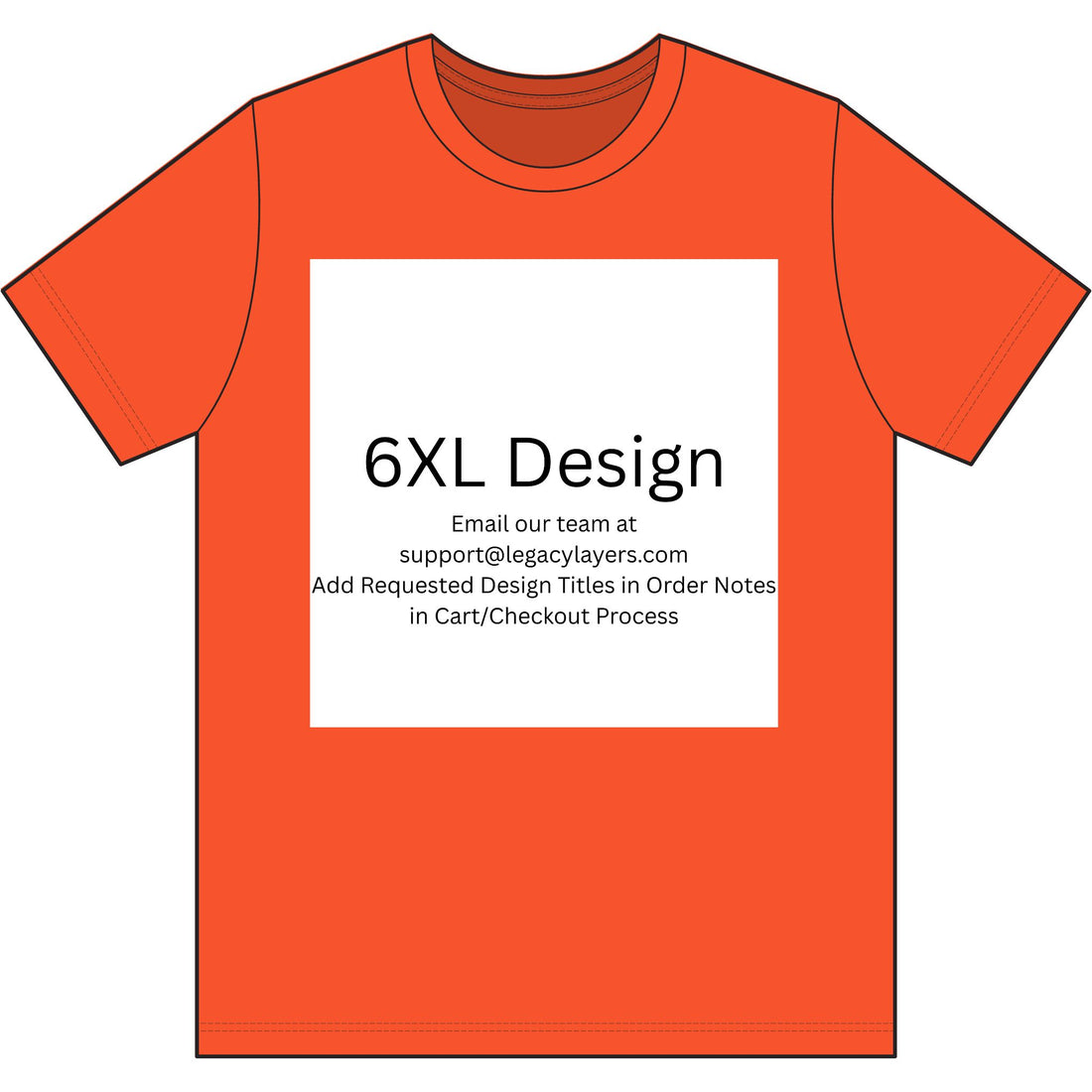 6XL - Choose Design Title in Order Notes