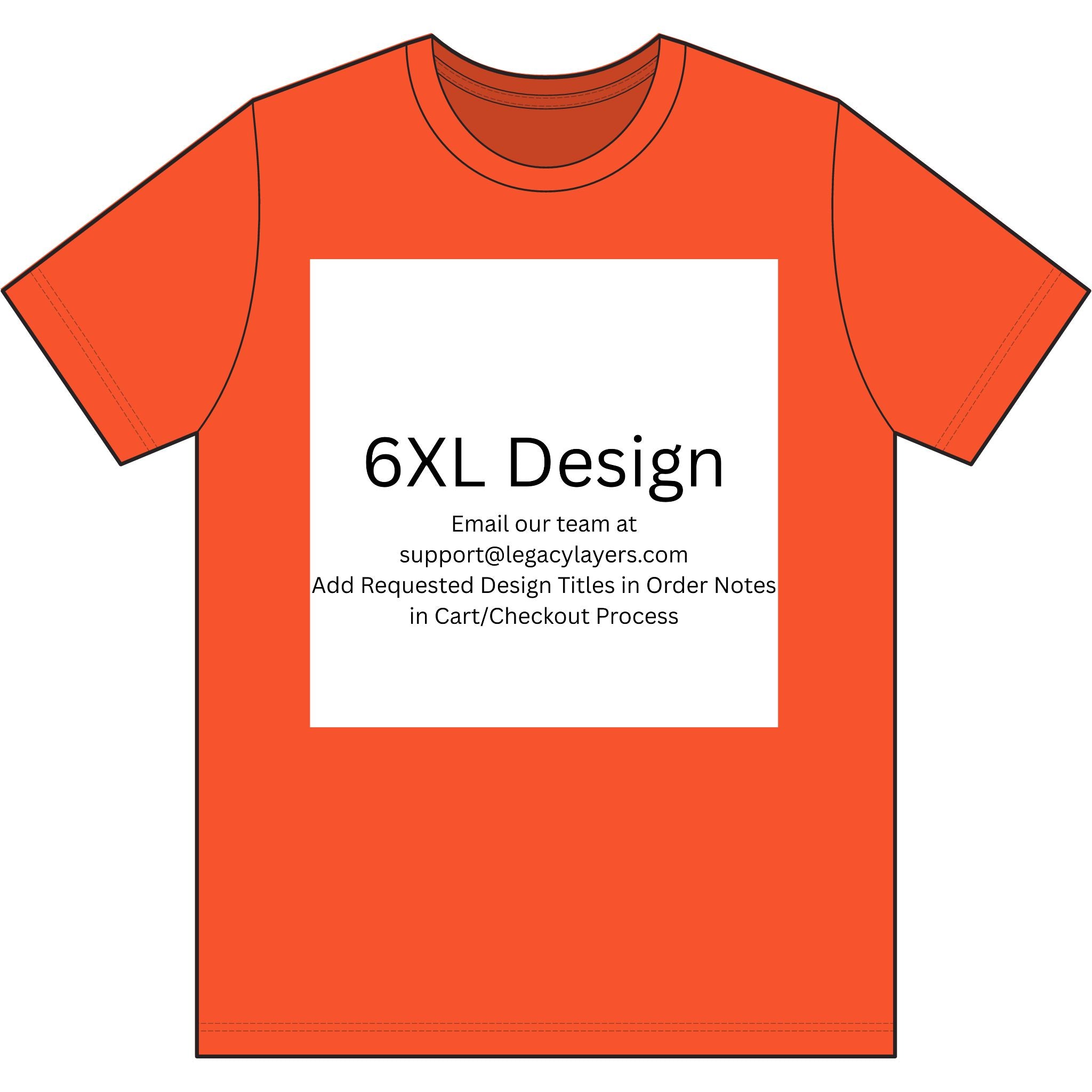 6XL - Choose Design Title in Order Notes