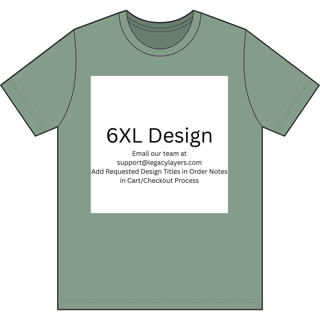 6XL - Choose Design Title in Order Notes
