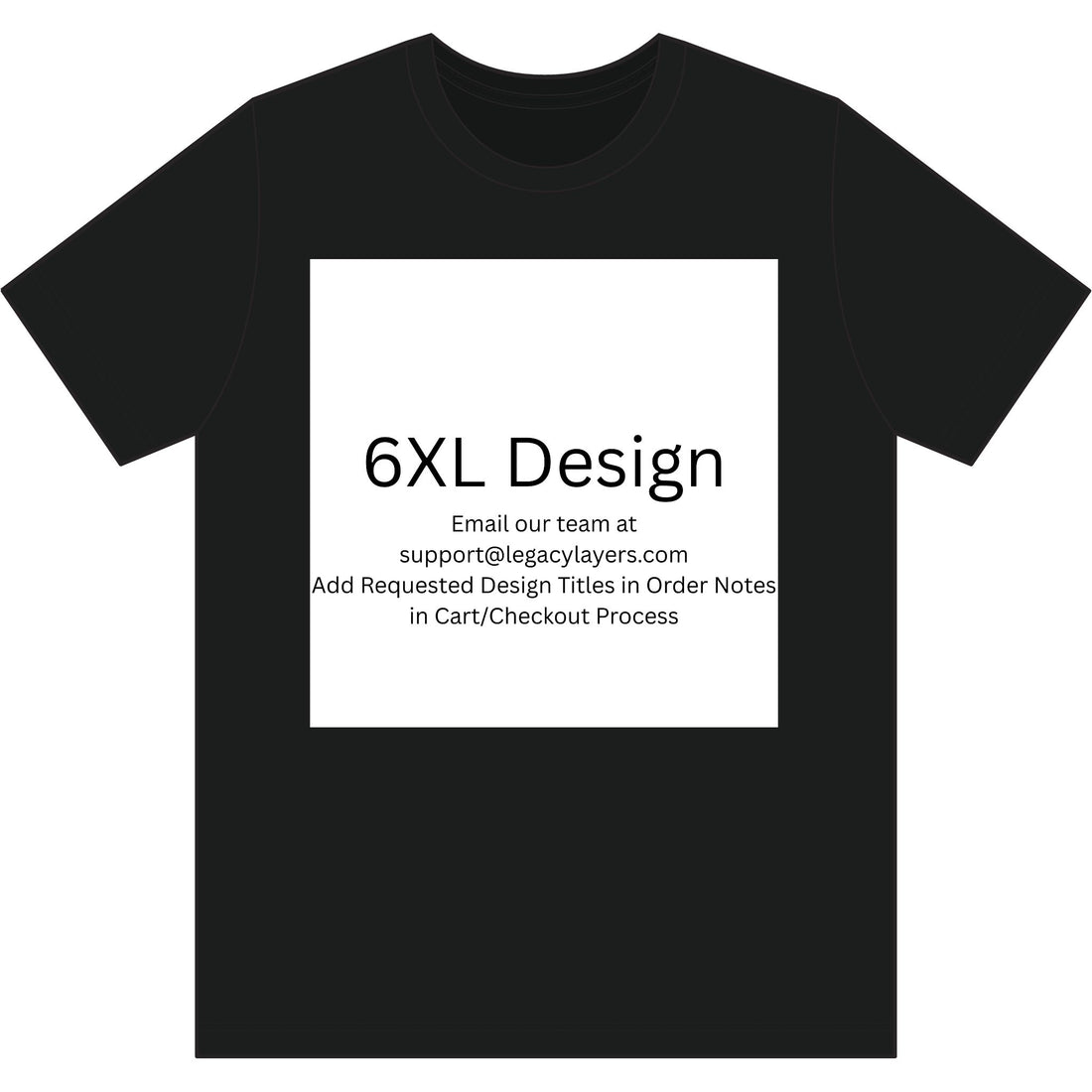6XL - Choose Design Title in Order Notes