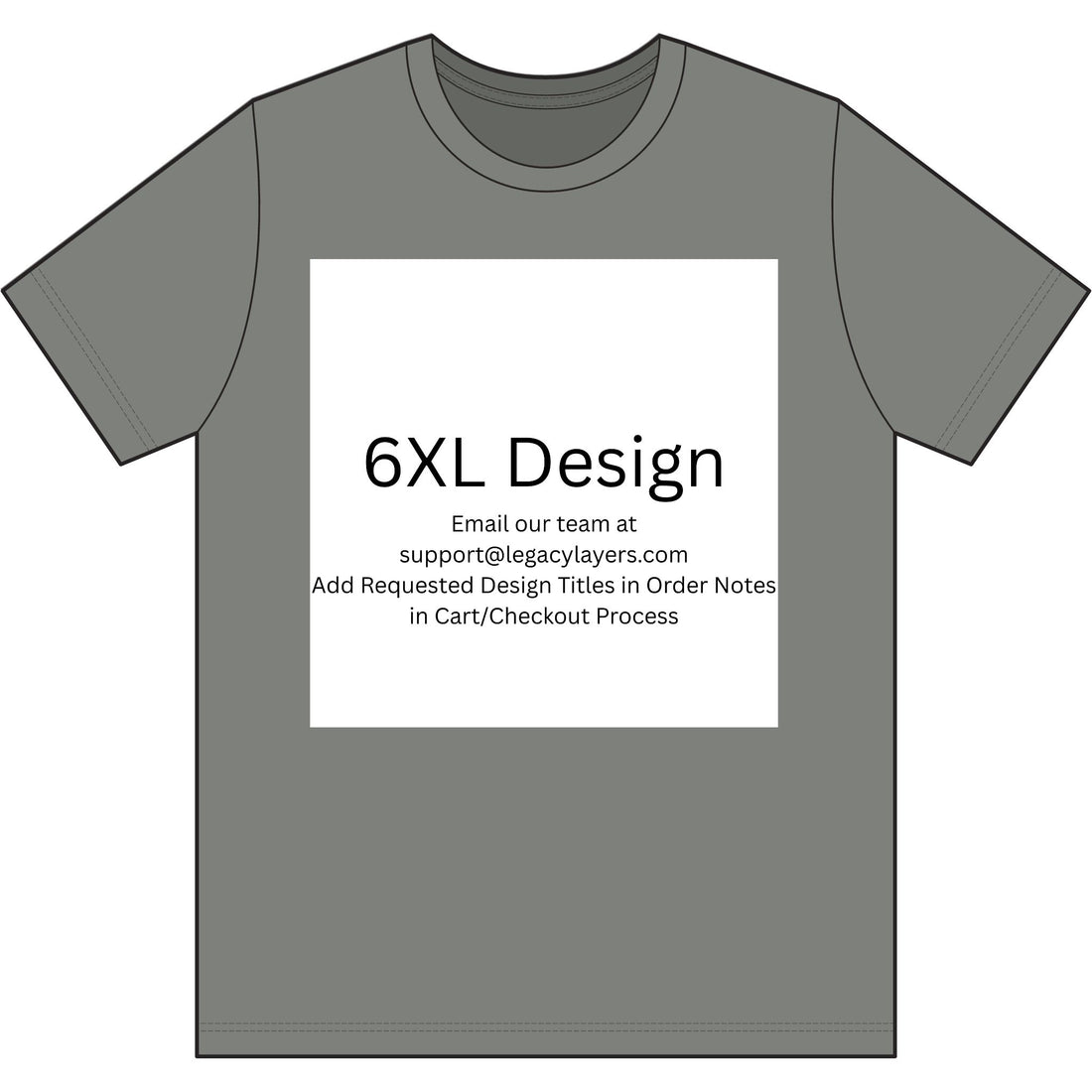 6XL - Choose Design Title in Order Notes