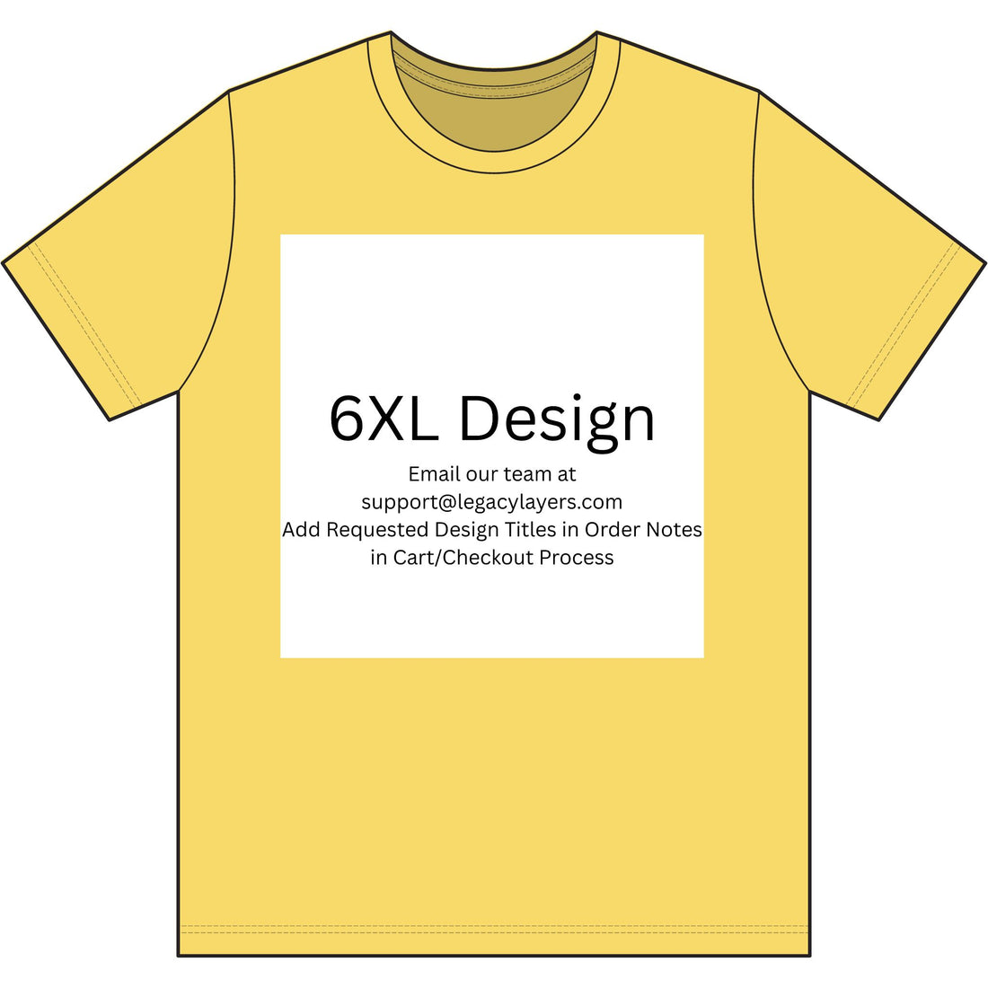 6XL - Choose Design Title in Order Notes