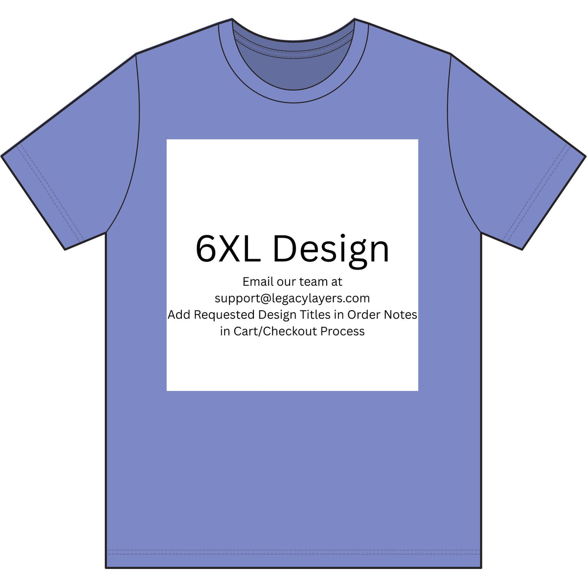 Violet 6XL T-Shirt — color option for any Legacy Layers cigar tee design