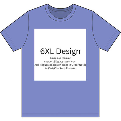 Violet 6XL T-Shirt — color option for any Legacy Layers cigar tee design