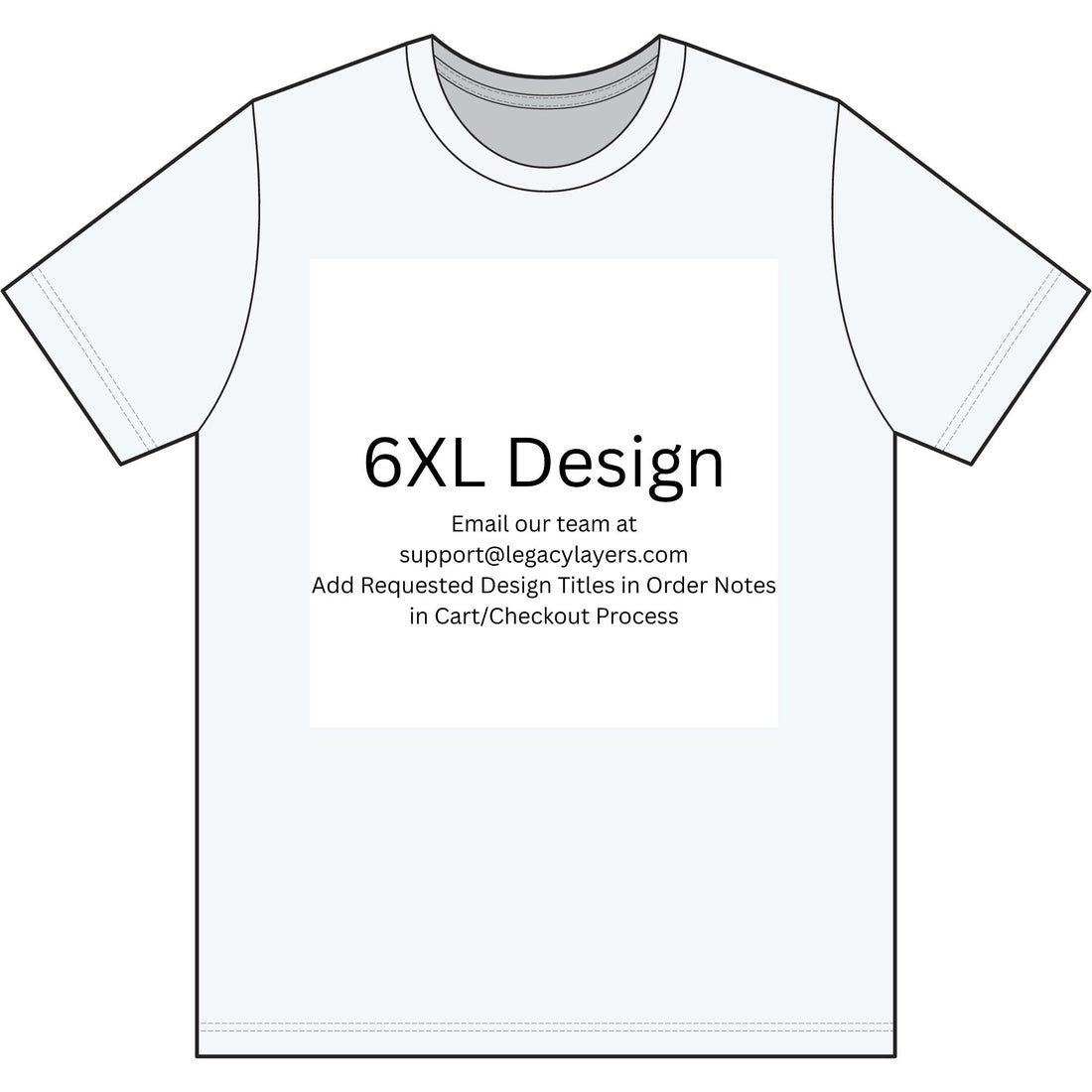 6XL - Choose Design Title in Order Notes