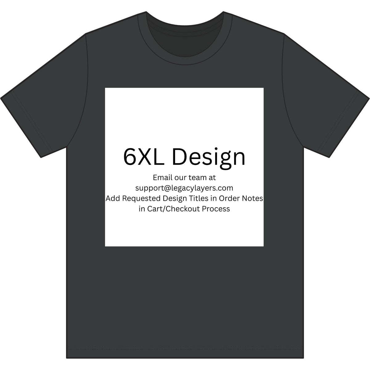 Black Heather 6XL T-Shirt — color option for any Legacy Layers cigar tee design