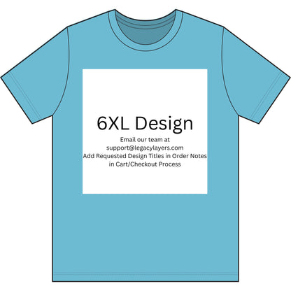 Aquatic Blue 6XL T-Shirt — color option for any Legacy Layers cigar tee design