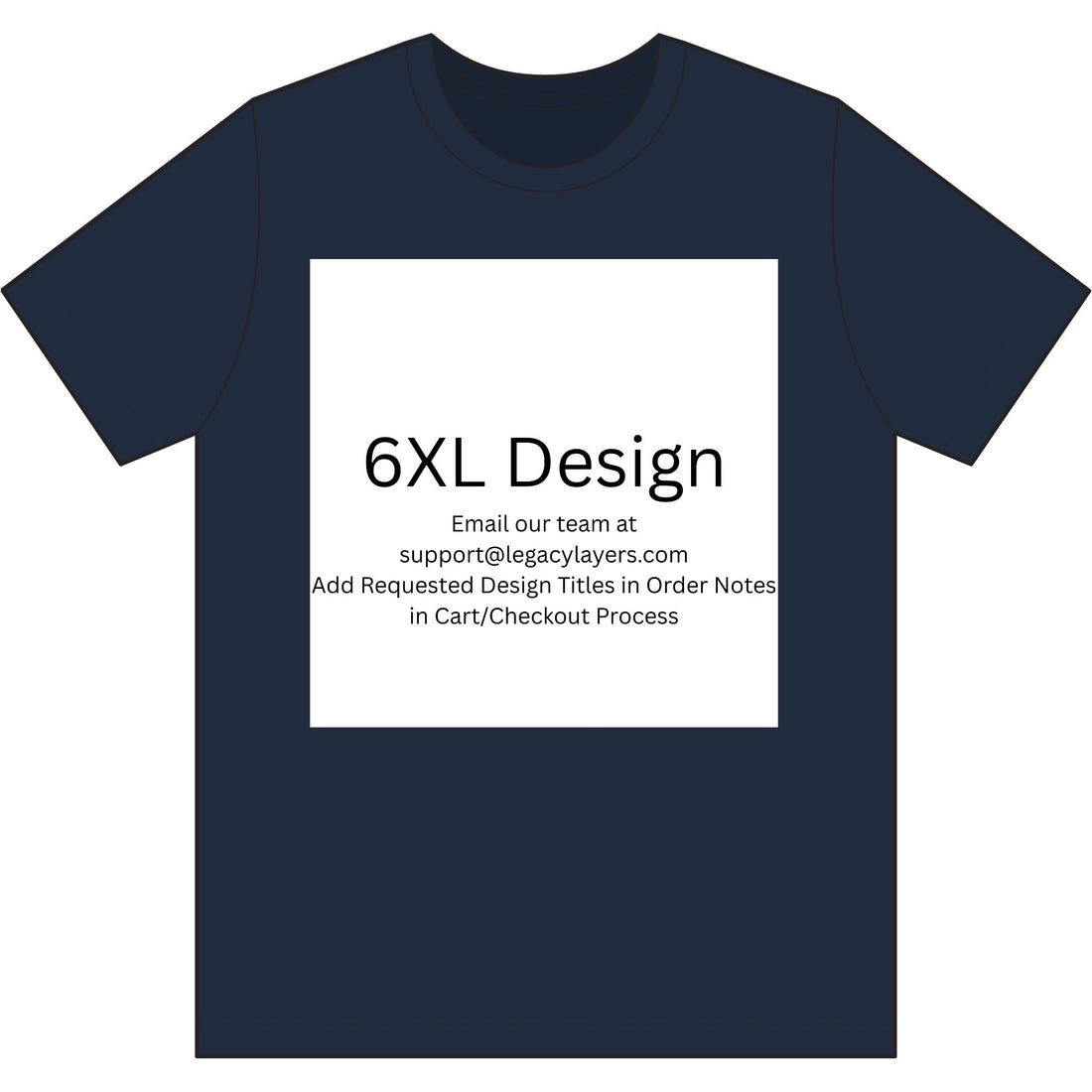 6XL - Choose Design Title in Order Notes