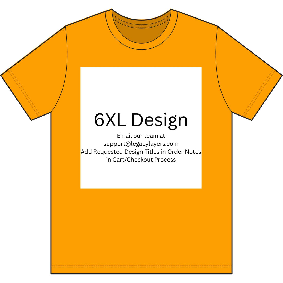 6XL - Choose Design Title in Order Notes