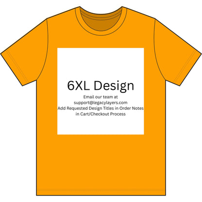 Gold 6XL T-Shirt — color option for any Legacy Layers cigar tee design