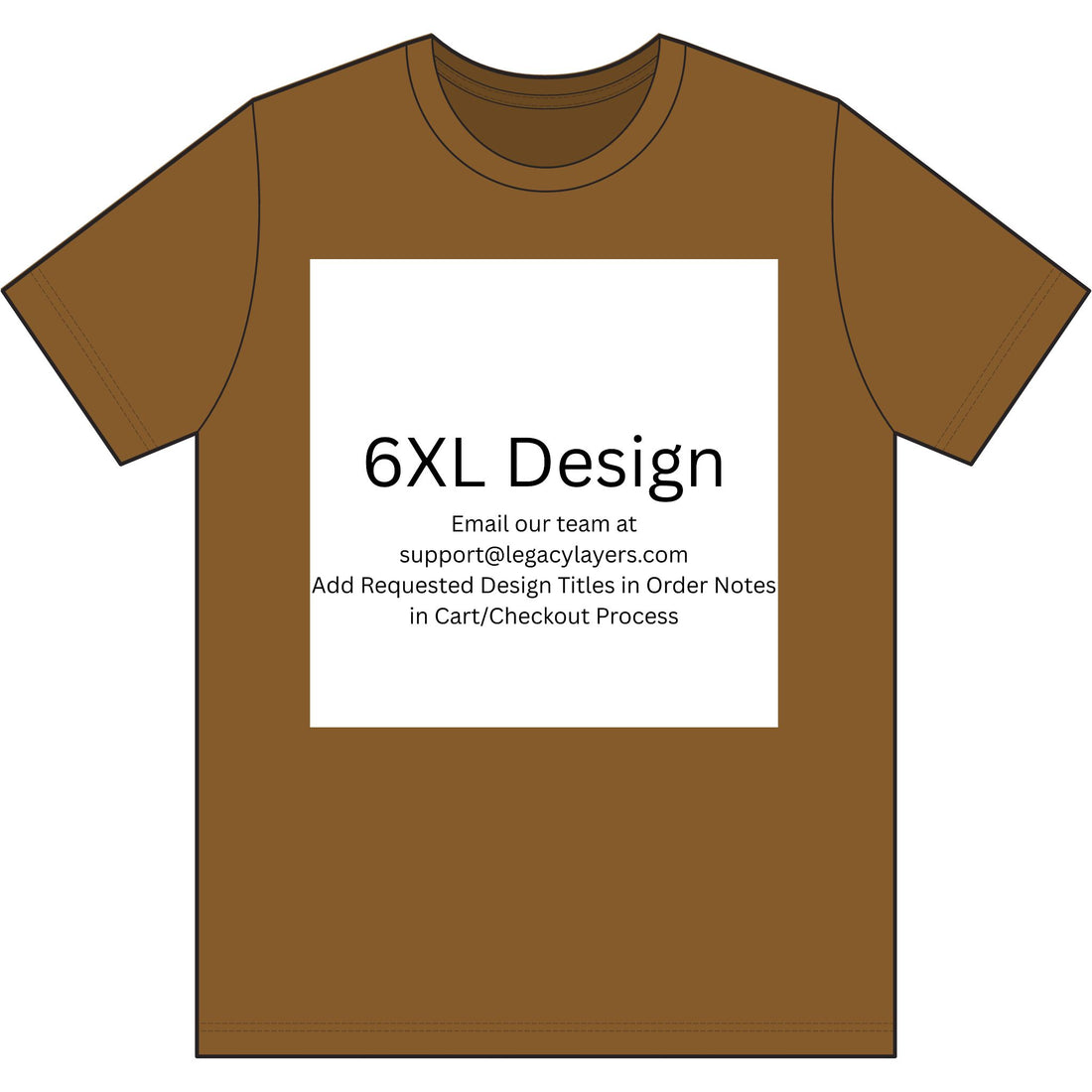 6XL - Choose Design Title in Order Notes