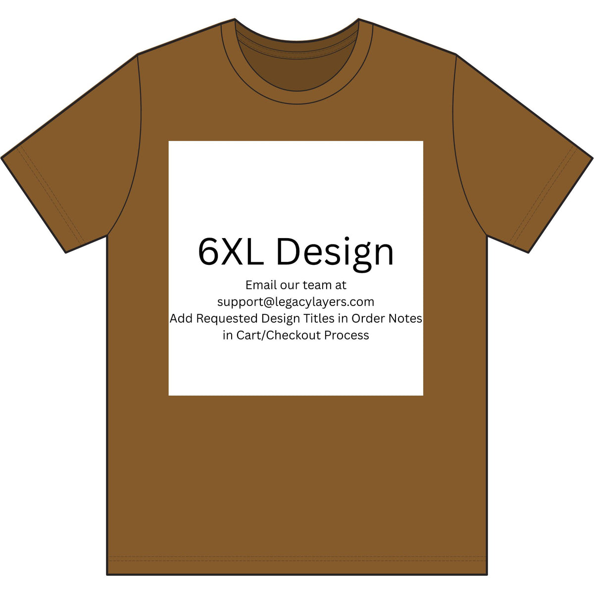 Duck Brown 6XL T-Shirt — color option for any Legacy Layers cigar tee design