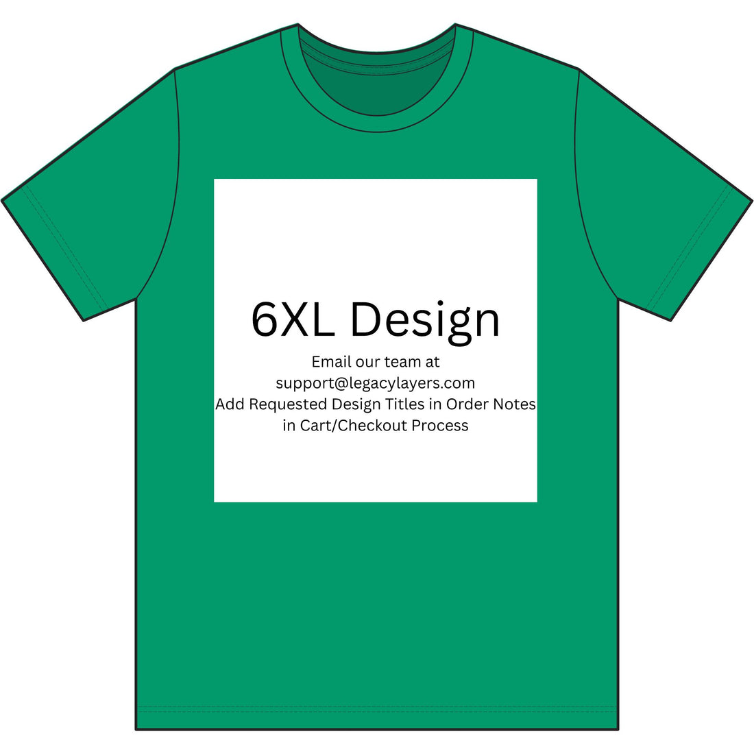6XL - Choose Design Title in Order Notes