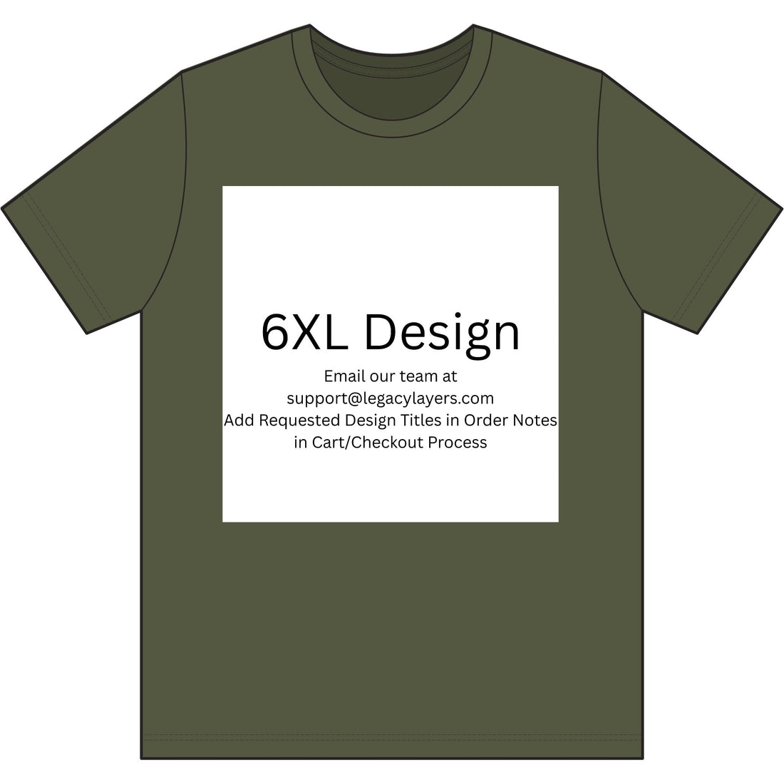 6XL - Choose Design Title in Order Notes