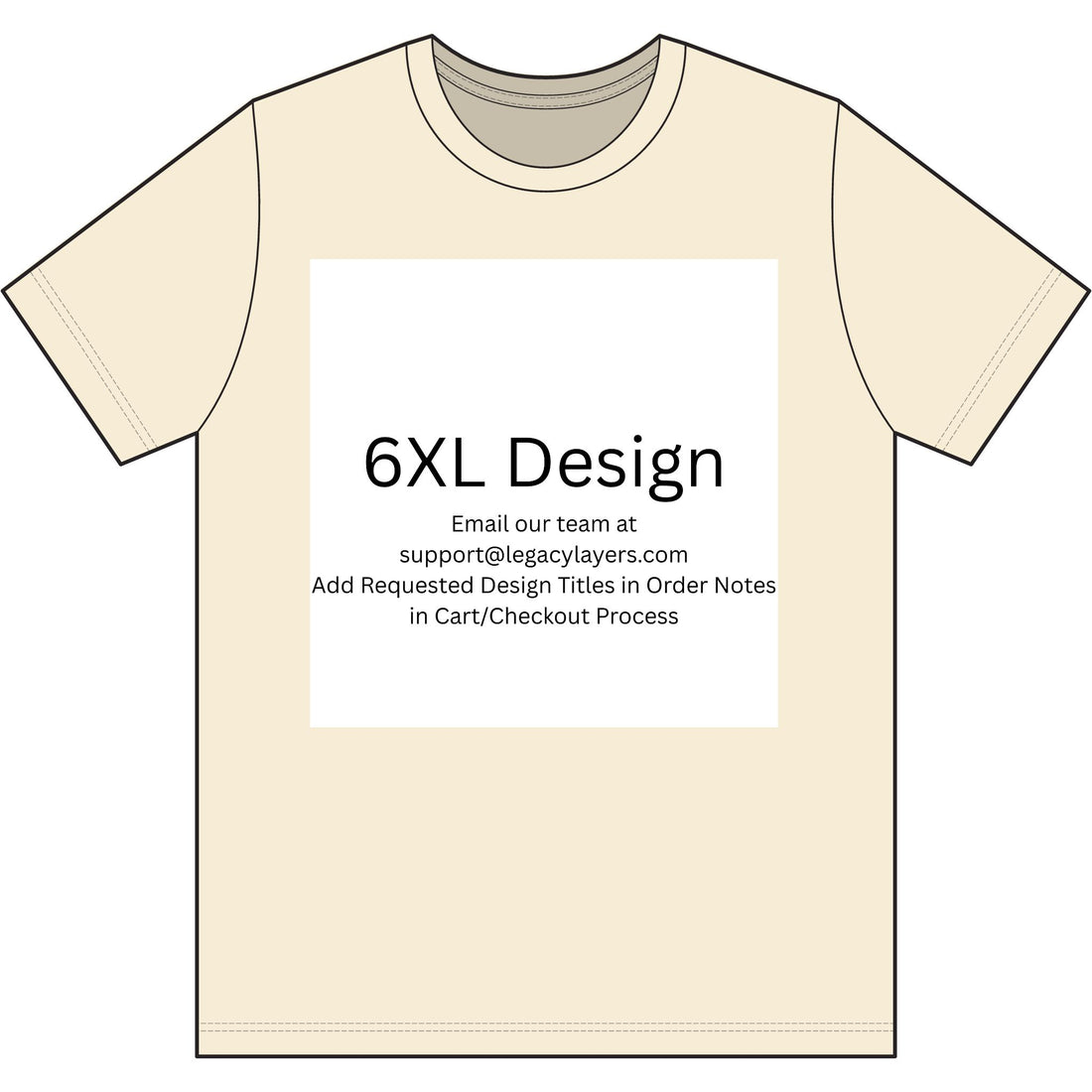 6XL - Choose Design Title in Order Notes