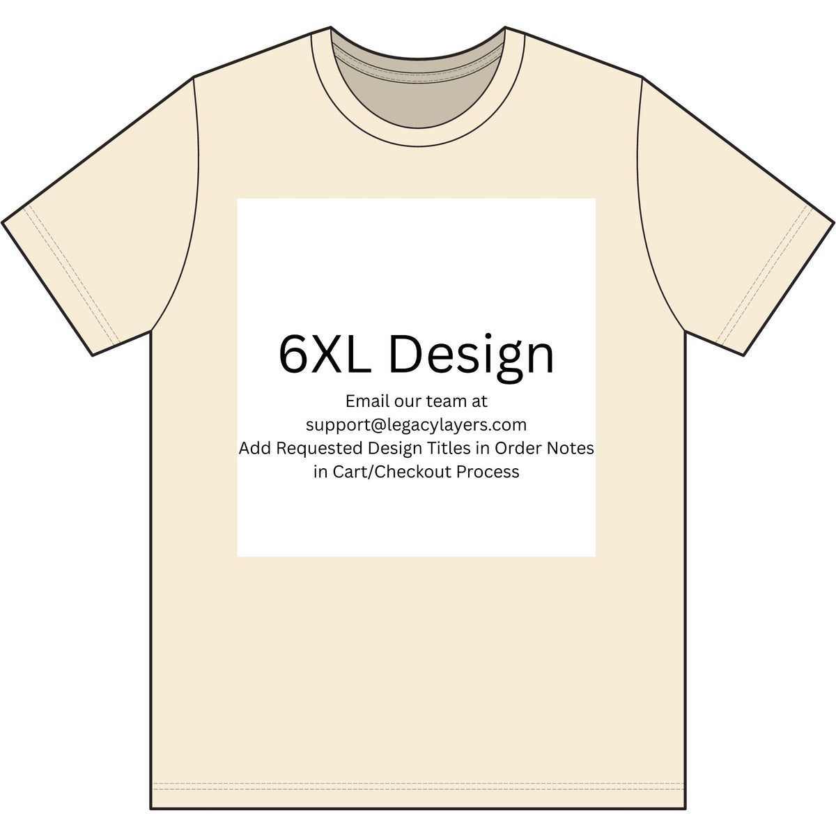 Natural 6XL T-Shirt — color option for any Legacy Layers cigar tee design