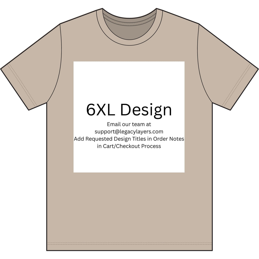 6XL - Choose Design Title in Order Notes