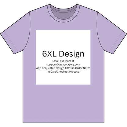 Lavender 6XL T-Shirt — color option for any Legacy Layers cigar tee design
