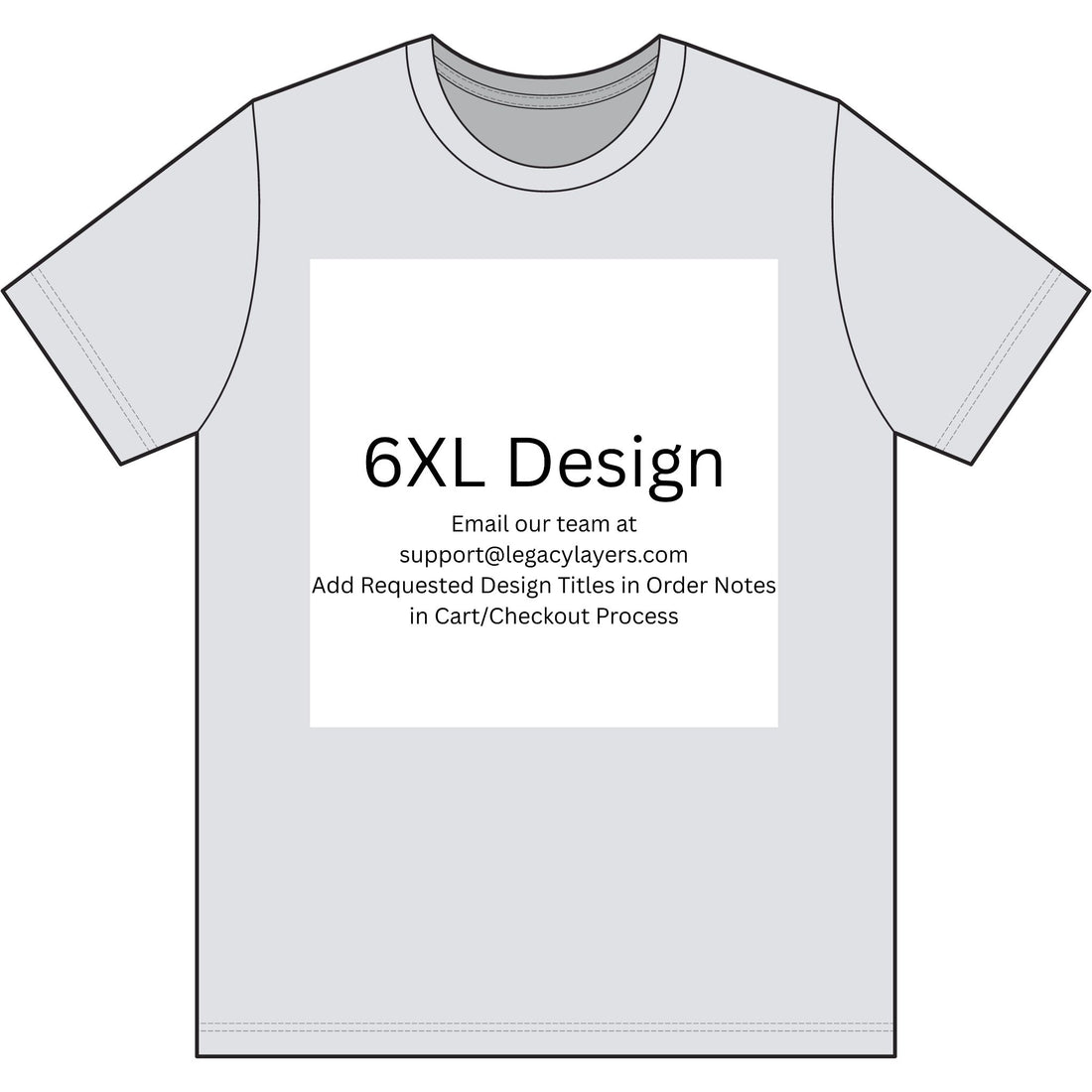 6XL - Choose Design Title in Order Notes