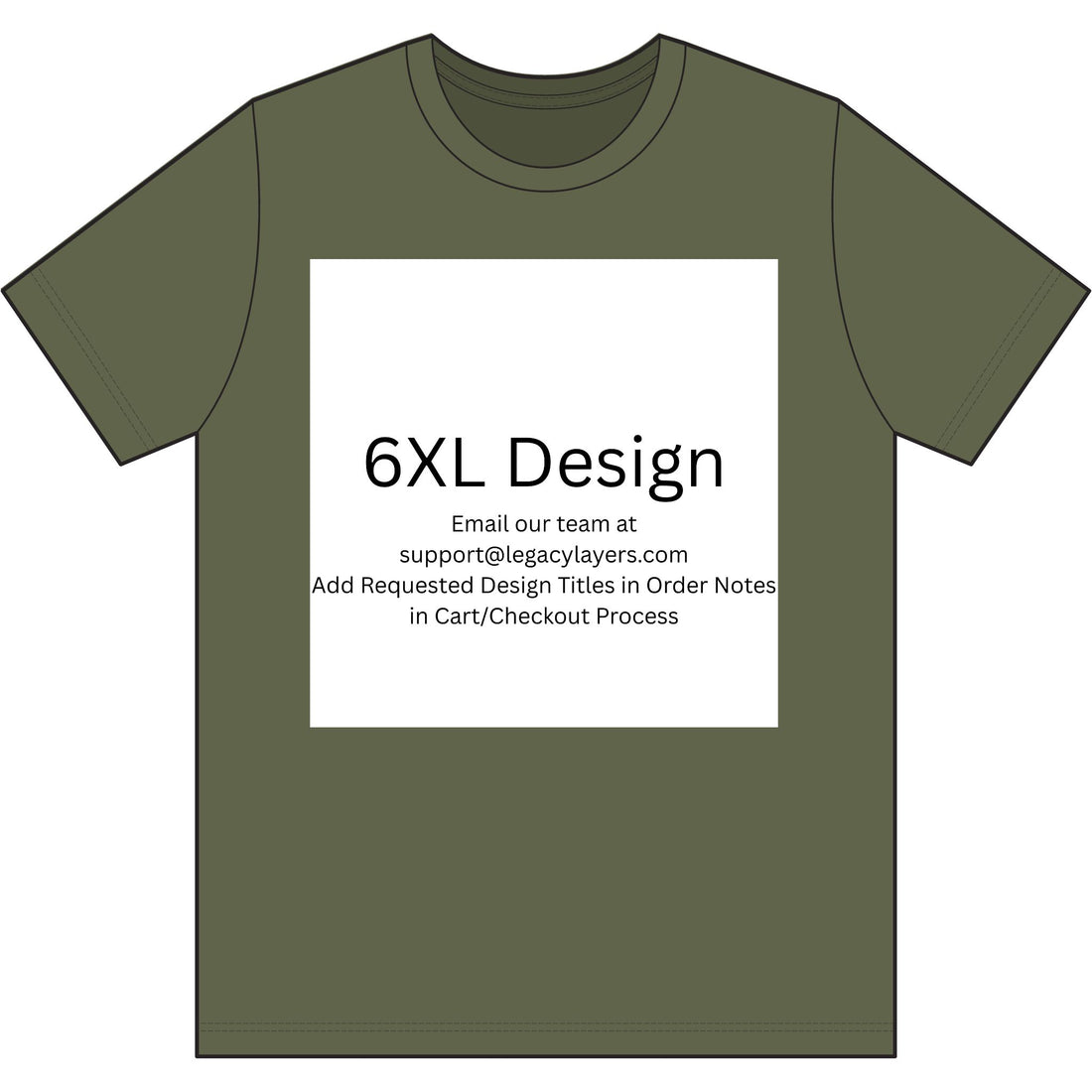 6XL - Choose Design Title in Order Notes