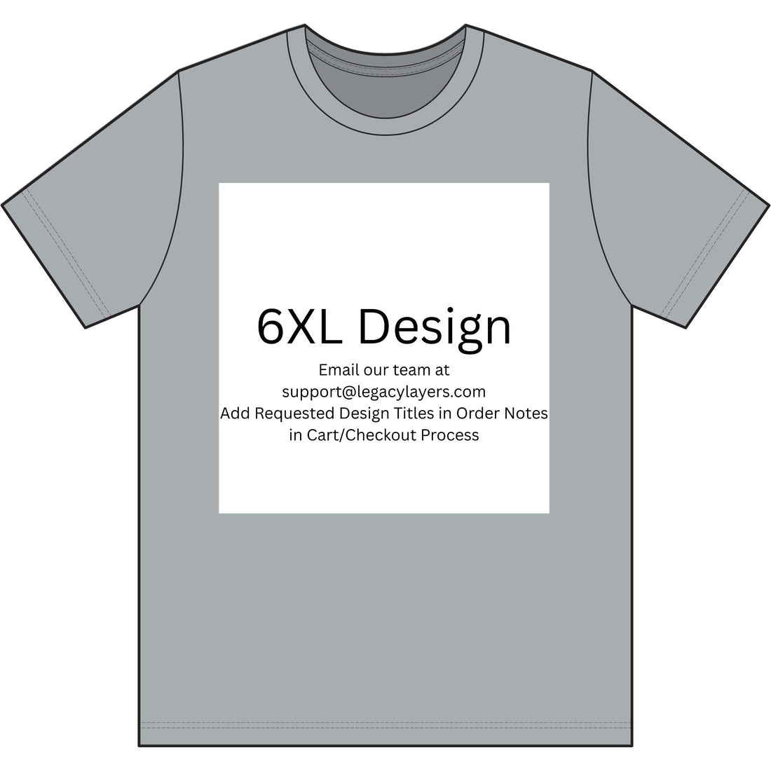6XL - Choose Design Title in Order Notes
