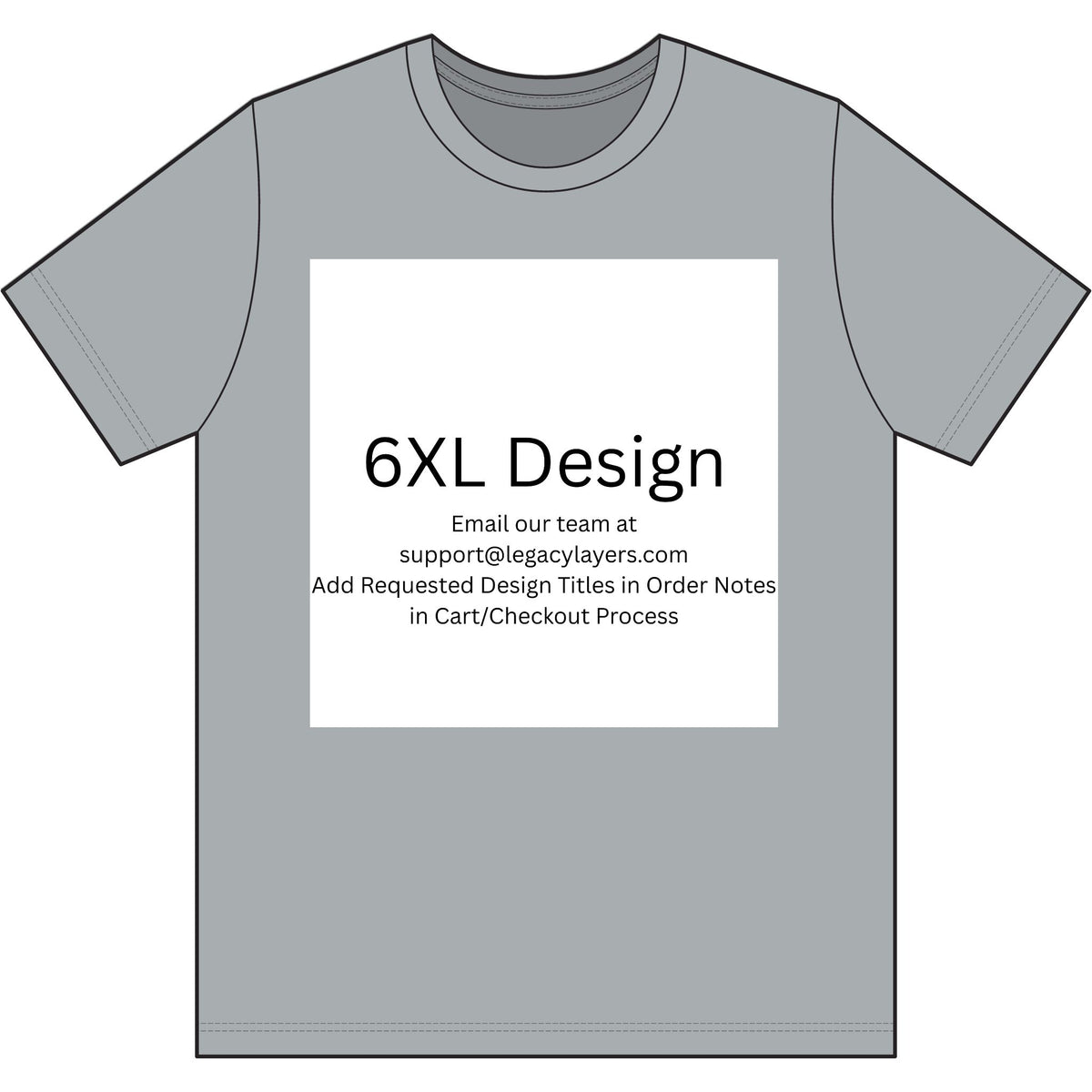 Athletic Heather 6XL T-Shirt — color option for any Legacy Layers cigar tee design