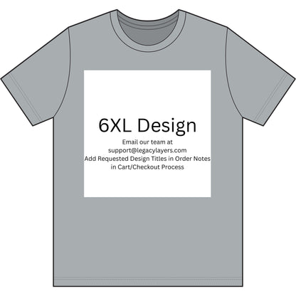 Athletic Heather 6XL T-Shirt — color option for any Legacy Layers cigar tee design
