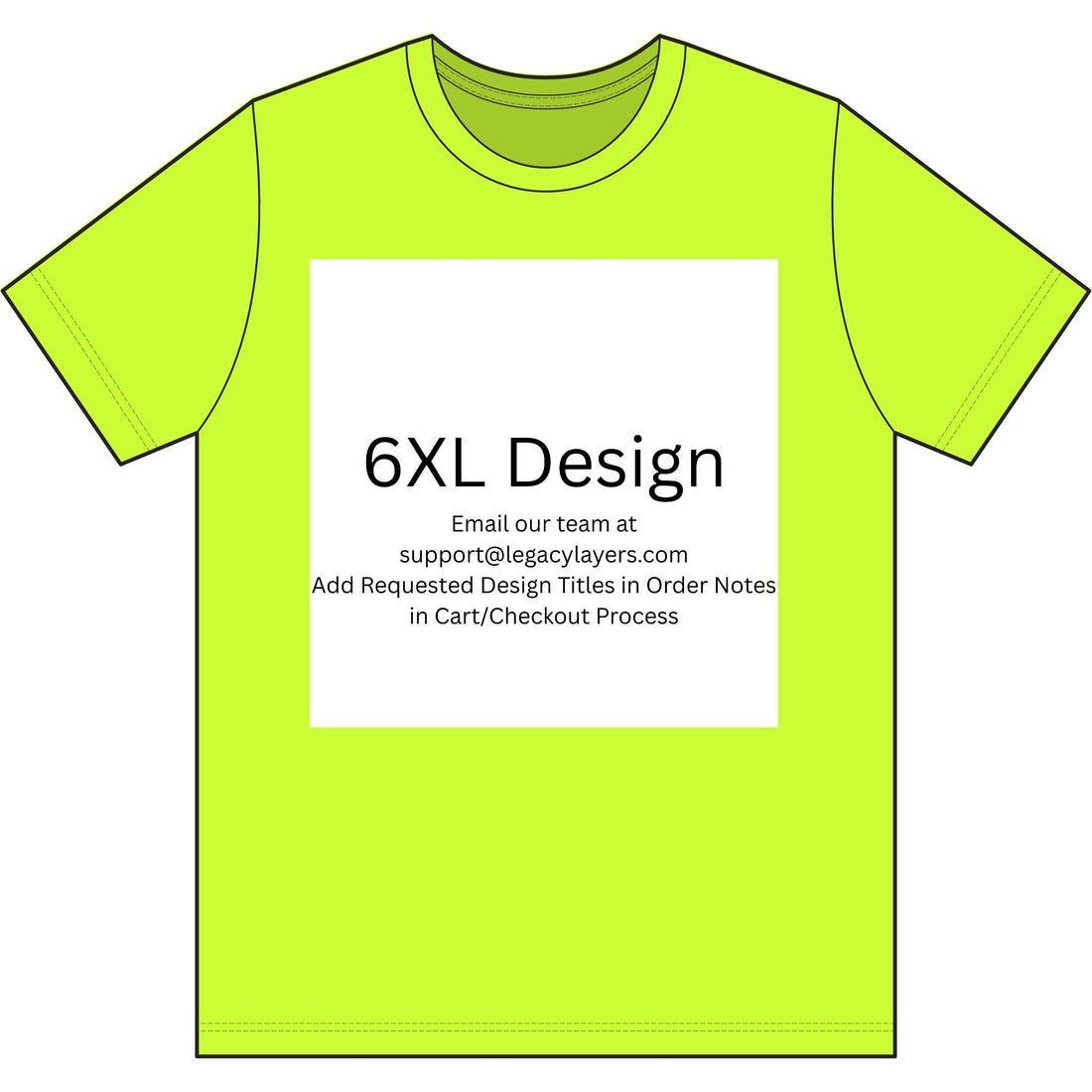 6XL - Choose Design Title in Order Notes