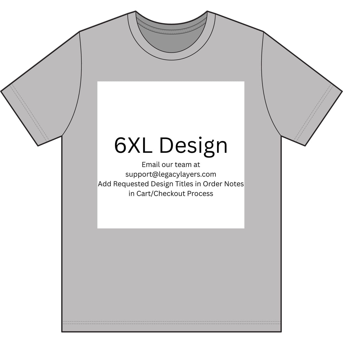 6XL - Choose Design Title in Order Notes