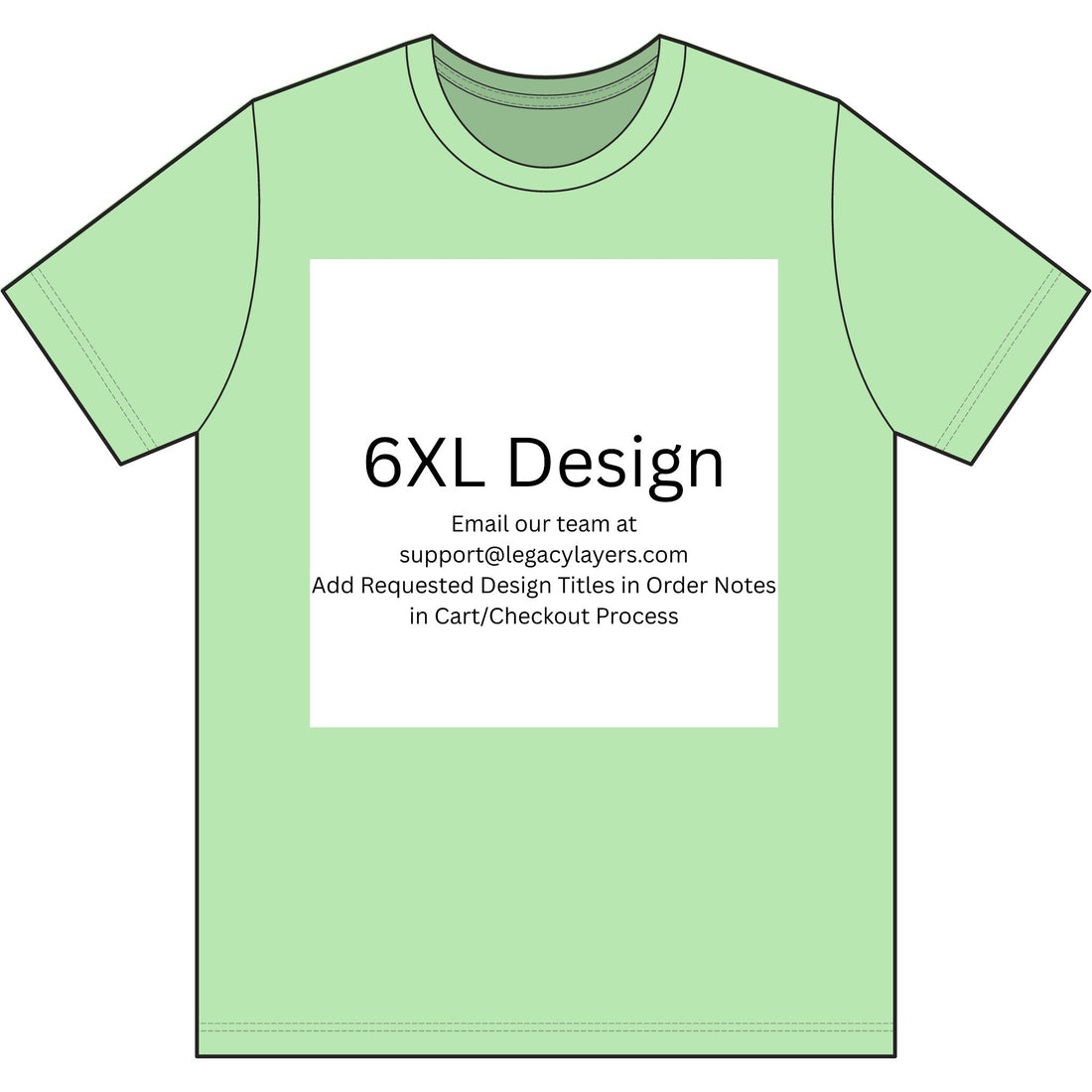 6XL - Choose Design Title in Order Notes