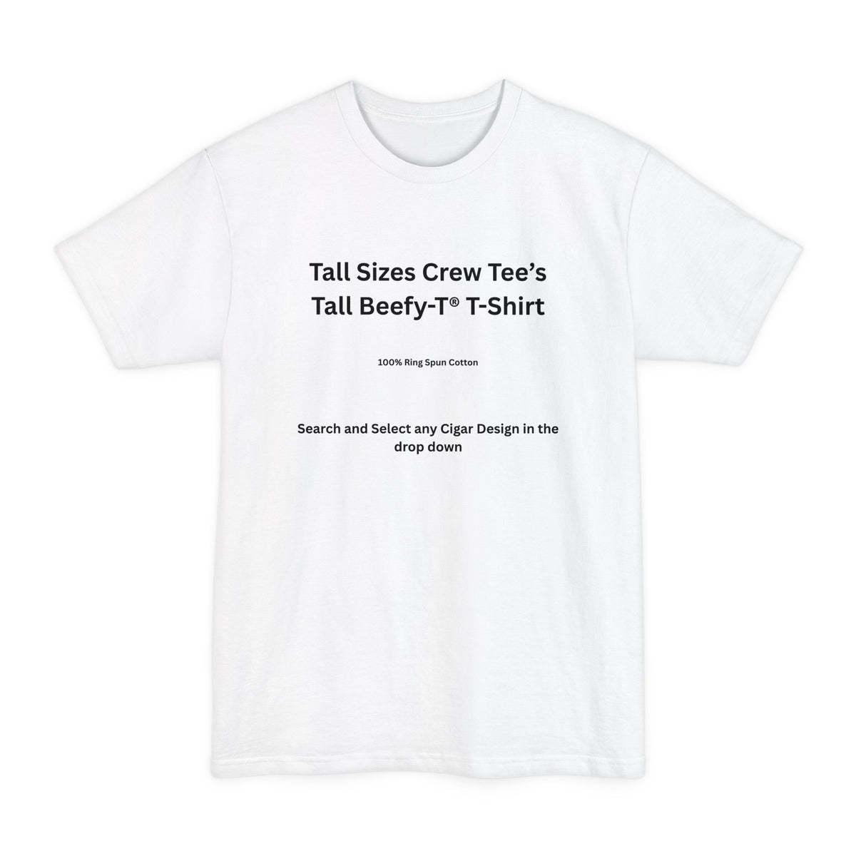 White Tall Cigar T-Shirt — color option for any Legacy Layers cigar tee design
