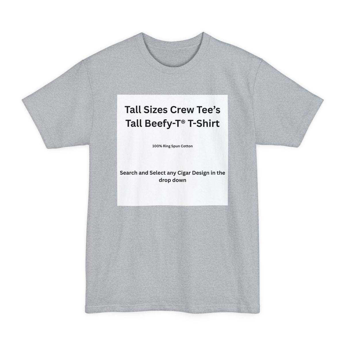 Light Steel Tall Cigar T-Shirt — color option for any Legacy Layers cigar tee design