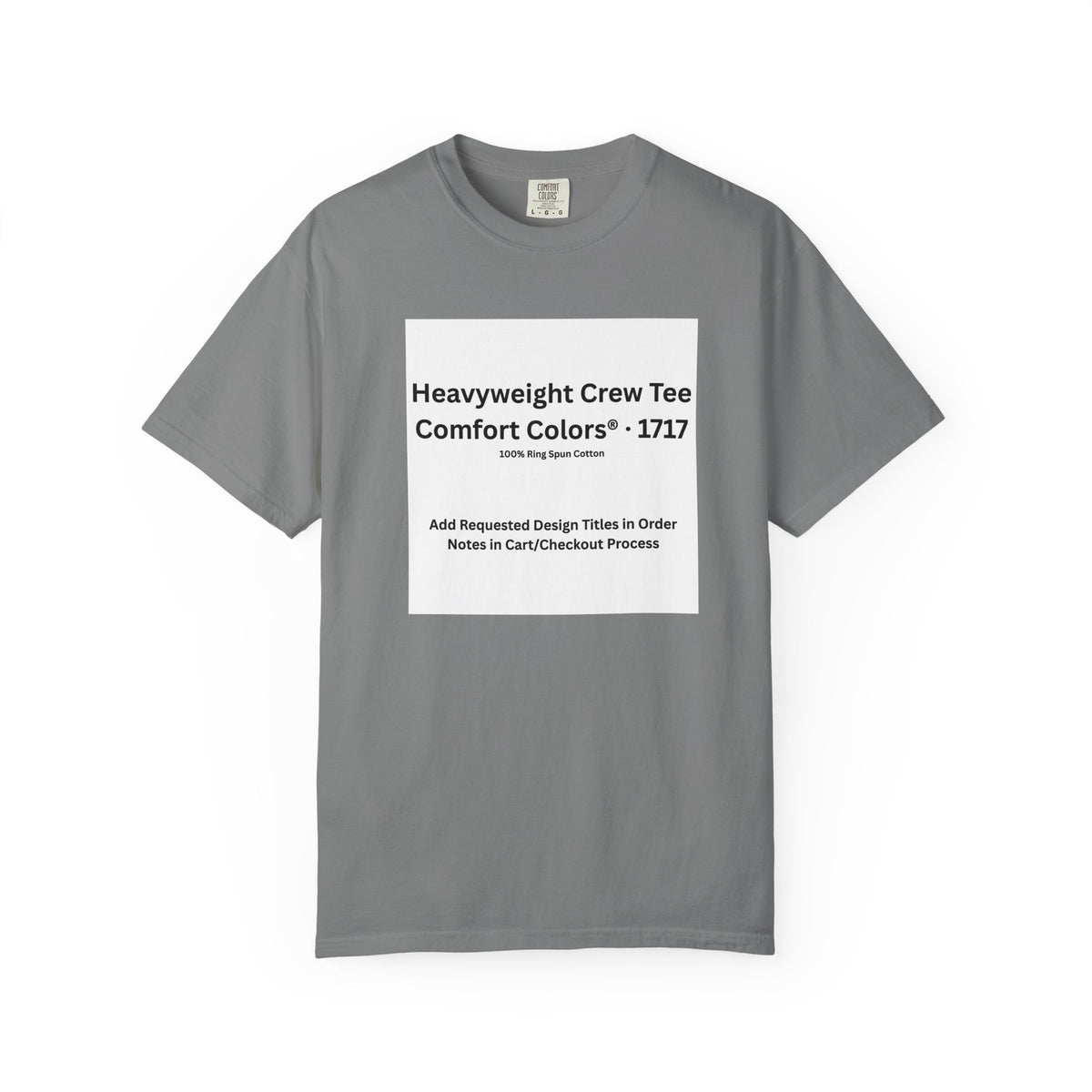 Grey Heavyweight Crew T-Shirt — color option for any Legacy Layers cigar tee design