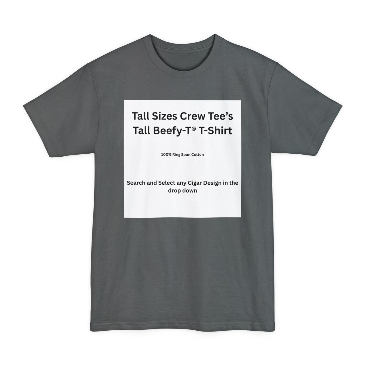 Smoke Grey Tall Cigar T-Shirt — color option for any Legacy Layers cigar tee design