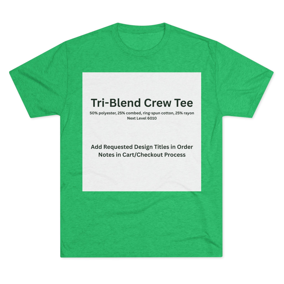 Envy Tri-Blend Crew Tee — color option for any Legacy Layers cigar tee design