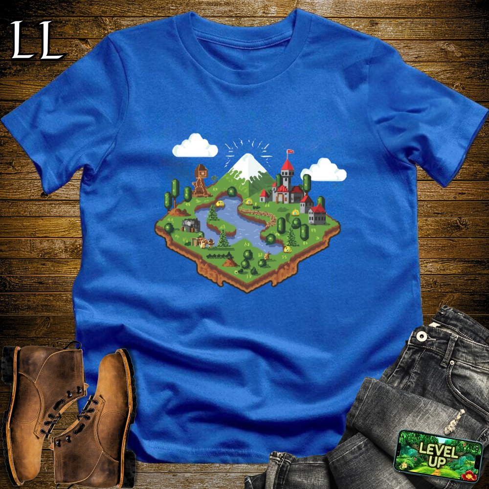 8 Bit World Map Softstyle Tee - Royal - LegacyLayers