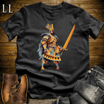 African Golden Swordmaster Black | Gold Warrior Tee