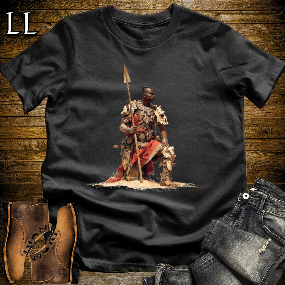 African Desert Spearmaster Black | Warrior Tee