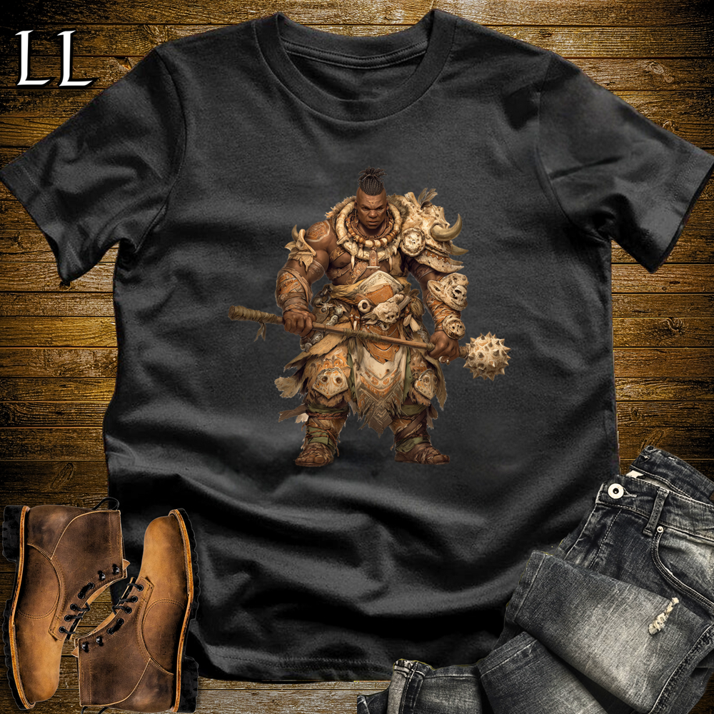 African Bone Mace Warrior - Black