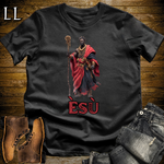 Esu African God Softstyle Tee Black | Yoruba Crossroads God Tee