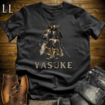 Yasuke African Samurai Softstyle Tee Black | Black Samurai Tee