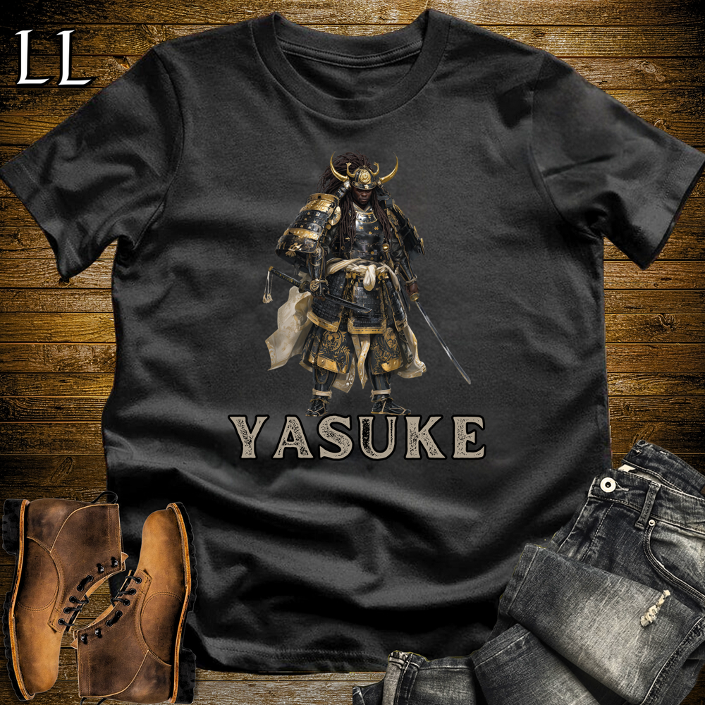 Yasuke African Samurai Softstyle Tee Black | Black Samurai Tee
